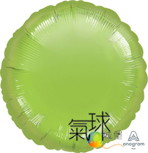 75-18 吋圓型萊姆綠Metallic Lime Green(一袋兩個價)/充氦氣空飄每顆130元