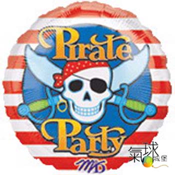 048.398-18吋海盜骷髏頭Pirate Party/充氦氣140元
