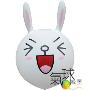 053-LINE兔兔萌樣-表情貼紙/眼、眉、鼻、嘴、耳、腮紅/製作方法：將圓耳兔氣球灌充至直徑約15公分，依序貼上表情貼紙鼻子、眼睛、眉毛、嘴巴、腮紅….就完成了.20組/1份