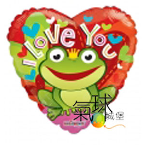 001.160-18"/46公分-心型-I Love You Frog/含充氦氣空飄140元
