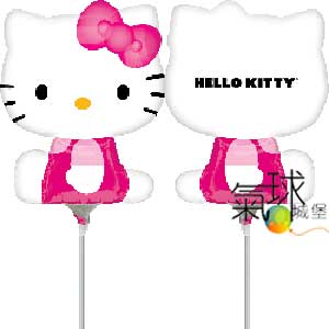 013.292-14"凱蒂貓紅衣(側姿)Hello Kitty Shape (Side Pose)兩面設計不同36公分/如需要充氣(本公司是充氮氣)封口加棒每支70元