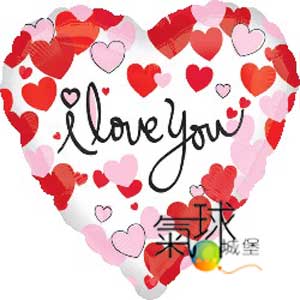 002.470-45公分/18"心形-I LOVE YOU (Hearts Equal Love)/含充氦氣空飄140元