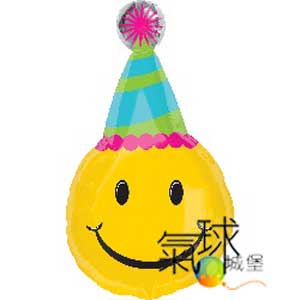 026.268-33公分寬58公分高18吋微笑派對Smiley Birthday帽 /含充氦氣空飄150元