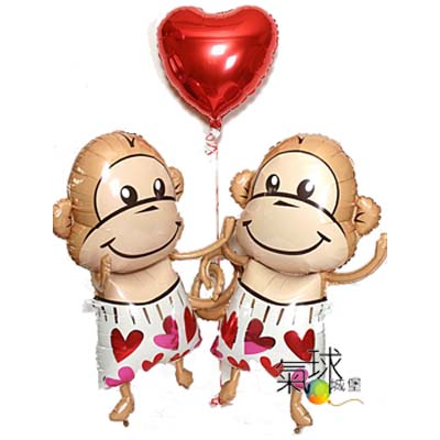 057-愛的小猴球串祝情人節快樂(外送需購滿2000元/外縣市地區另計)