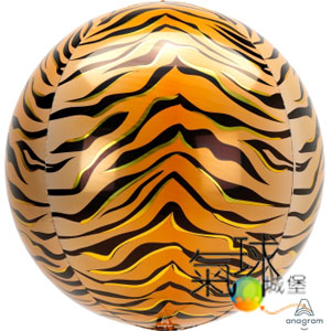054.048.7-15"立體圓球: 虎紋約38公分寬40公分高/充氦氣空飄550元(室內22度可空飄3星期~4星期)