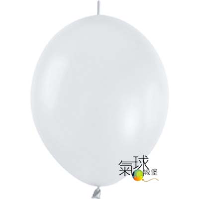 21-12吋 連結球-珍珠白色/原裝包每包100顆(最適合DIY免用氦氣)