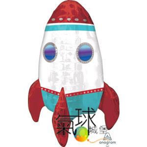 039.181-造型迷你站立-火箭 太空梭(如充空氣可站立裝飾)約40公分寬53公分高 /充氦氣空飄450元
