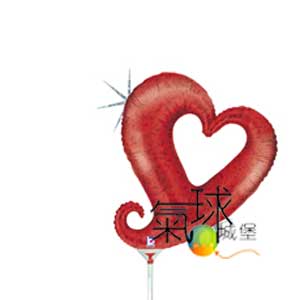 013.318-14"/35公分雷射紅色心鏈Chain of Hearts - Red/需要充氣(本公司是充氮氣)封口加棒每支70元