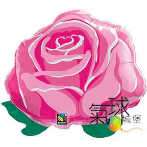 053-22"粉玫瑰花造型/含充氦氣空飄300元)