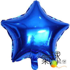 04-24吋/60公分-五角星藍色(適合放氣球柱上)/充氦氣空飄200元