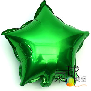 05-24吋/60公分-五角星綠色(適合放氣球柱上)/充氦氣空飄200元