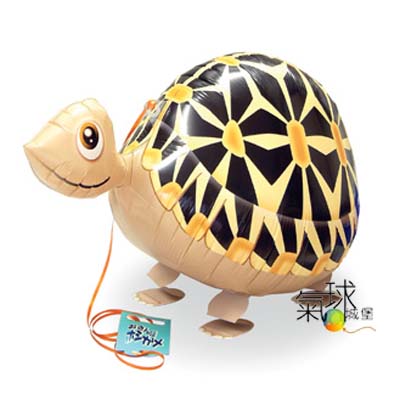 078-散步3D立體烏龜46cm寬29cm高(日本原裝進口寵物氣球，品質優良，色彩鮮豔，可以牽著走,一跳一跳的"超Q")充氦氣/每隻490元